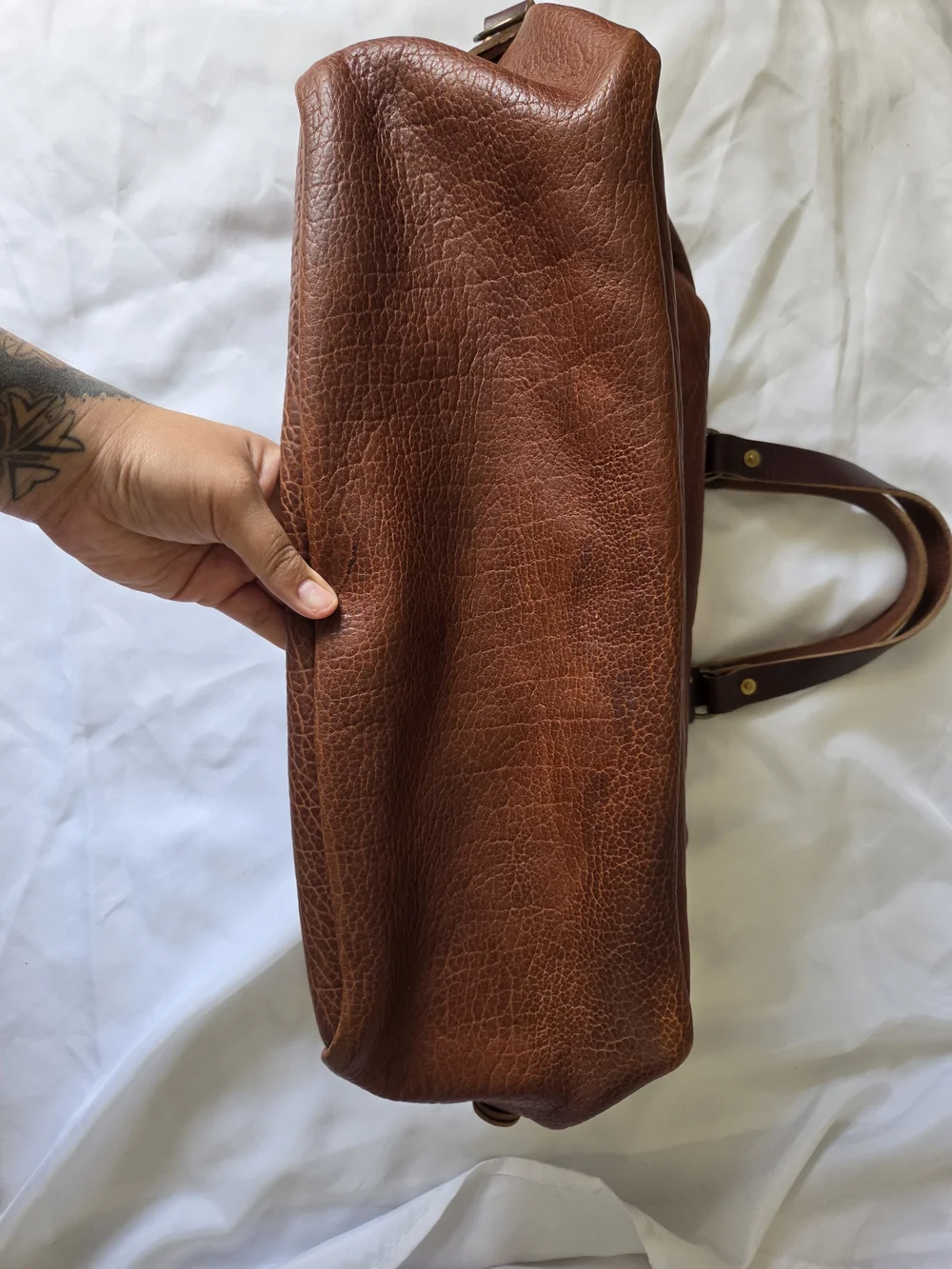 Go Forth Goods Hoffman Weekender In Cognac Bison